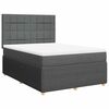 vidaXL Box spring postel s matrac&iacute; tmavě &scaron;ed&aacute; 140x200 cm textil