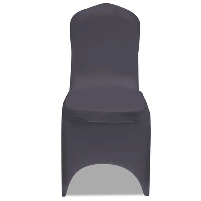vidaXL Strečové potahy na židle 6 ks antracitové