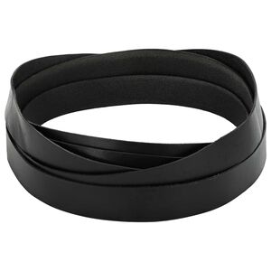 vidaXL Kožen&yacute; p&aacute;sek Čern&aacute; 1000 x 3 cm Kůže