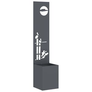 vidaXL Soukrom&iacute; na zahradě Antracit 32 x 140 cm Studeně v&aacute;lcovan&aacute; ocel