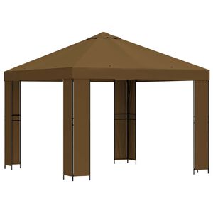 vidaXL Alt&aacute;n 3 x 3 m Taupe Polyester a ocel 190 gsm