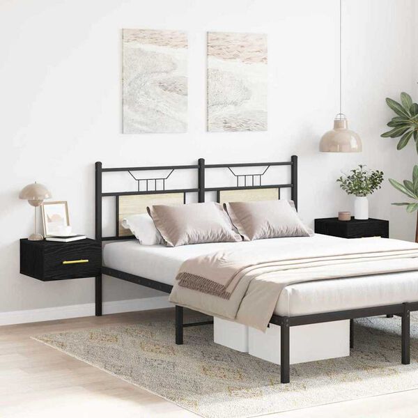 vidaXL Noční skříňka 2 pcs Černý dub 35 x 35 x 20 cm kompozitní dřevo