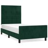 vidaXL R&aacute;m postele bez matrace tmavě zelen&aacute; 80 x 200 cm samet
