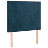 vidaXL Čelo postele tmavě modr&eacute; 100x5x118/128 cm sametov&eacute;