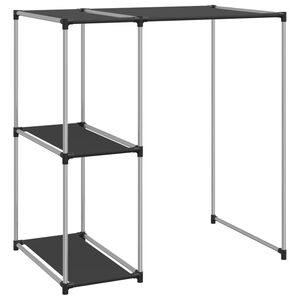 vidaXL &Uacute;ložn&yacute; reg&aacute;l nad pračku Čern&aacute; 87 x 55 x 90,5 cm železo