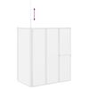 vidaXL Koupelná zástěna Mléčné 120 x 70 x 137 cm Hliník & PP panel