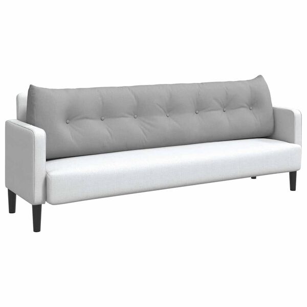 vidaXL Polštář na záda Oblačno šedá 200 x 24 x 50 cm textil