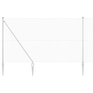 vidaXL Plotov&yacute; sloupek. Stř&iacute;brn&aacute;