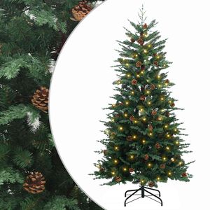 vidaXL Uměl&yacute; Skl&aacute;dac&iacute; V&aacute;nočn&iacute; Strom 150 cm 150 LED Tepl&aacute; b&iacute;l&aacute; PE a PVC