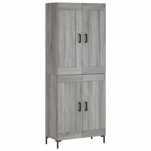 vidaXL Skř&iacute;ň highboard &scaron;ed&aacute; sonoma 69,5 x 34 x 180 cm kompozitn&iacute; dřevo