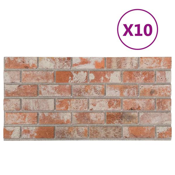 vidaXL N&aacute;stěnn&eacute; panely 10 pcs Oranžov&aacute; 100 x 50 cm EPS pěna