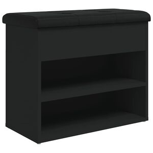 vidaXL Lavice s botn&iacute;kem čern&aacute; 62 x 32 x 50 cm kompozitn&iacute; dřevo