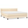 vidaXL Box spring postel s matrac&iacute; kr&eacute;mov&aacute; 180x200 cm textil