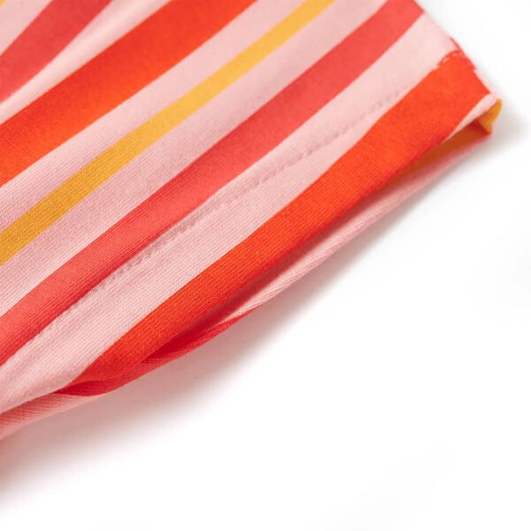 Dětské šaty se stahovací šňůrkou růžové a červené 116