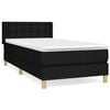 vidaXL Box spring postel s matrac&iacute; čern&aacute; 100 x 200 cm textil