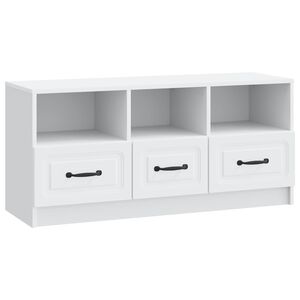 vidaXL Televizn&iacute; skř&iacute;ň B&iacute;l&aacute; 102 x 34,5 x 47 cm Kompozitn&iacute; dřevo