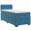 vidaXL Box spring postel s matrac&iacute; a LED Modr&aacute; 80 x 200 cm Samet