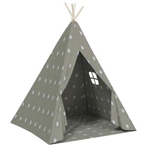 vidaXL Dětsk&eacute; t&yacute;p&iacute; s &uacute;ložnou ta&scaron;kou polyester &scaron;ed&eacute; 115x115x160 cm