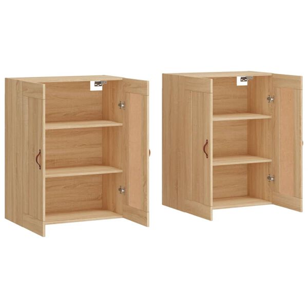 vidaXL N&aacute;stěnn&eacute; skř&iacute;ňky 2 ks dub sonoma kompozitn&iacute; dřevo