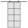 vidaXL Posuvn&eacute; dveře s kov&aacute;n&iacute;m 102,5 x 205 cm ESG sklo a hlin&iacute;k
