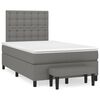vidaXL Box spring postel s matrac&iacute; tmavě &scaron;ed&aacute; 120x200 cm textil