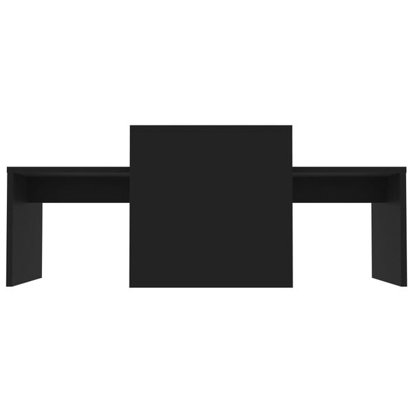 vidaXL Set konferenčních stolků černý 100x48x40 cm kompozitní dřevo