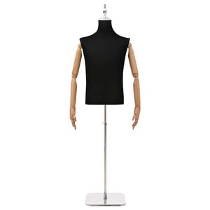 vidaXL Nastaviteln&yacute; manek&yacute;n 170-218 cm s podstavcem Muž PP Čern&aacute;