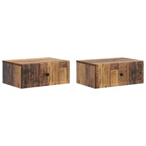 vidaXL Nočn&iacute; skř&iacute;ňka 2 ks Star&eacute; dřevo 49 x 34,5 x 20 cm