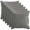 vidaXL Povlak na pol&scaron;t&aacute;ř 6 pcs HOUTEN Tmavě &scaron;ed&aacute; 50 x 50 cm