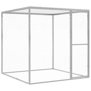 vidaXL Klec pro kočky 1,5 x 1,5 x 1,5 m pozinkovan&aacute; ocel