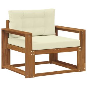 vidaXL Venkovn&iacute; středn&iacute; pohovka Masivn&iacute; ak&aacute;tov&eacute; dřevo Př&iacute;rodn&iacute;