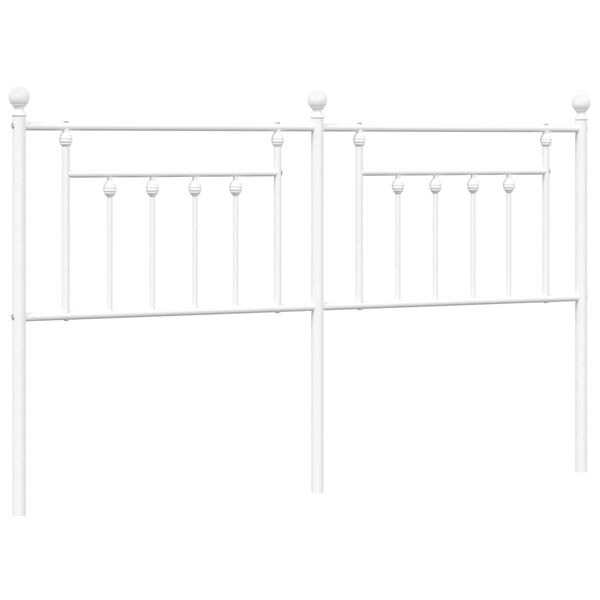 vidaXL Kovov&eacute; čelo postele b&iacute;l&eacute; 180 cm