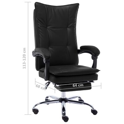 vidaXL Kancelářská židle černá umělá kůže