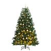 vidaXL Uměl&yacute; skl&aacute;pěc&iacute; v&aacute;nočn&iacute; stromek se 150 LED a koulemi 150 cm