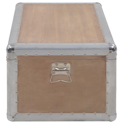vidaXL Úložný box z masivního jedlového dřeva 91 x 52 x 40 cm hnědý