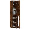 vidaXL Skř&iacute;ň highboard kouřov&yacute; dub 34,5 x 34 x 180 cm kompozitn&iacute; dřevo