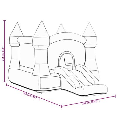 Happy Hop Skákací hrad se skluzavkou 264 x 365 x 214 cm