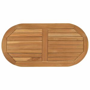 vidaXL Deska stolu 80 x 40 x 2,5 cm Ov&aacute;ln&yacute; Pevn&eacute; teakov&eacute; dřevo