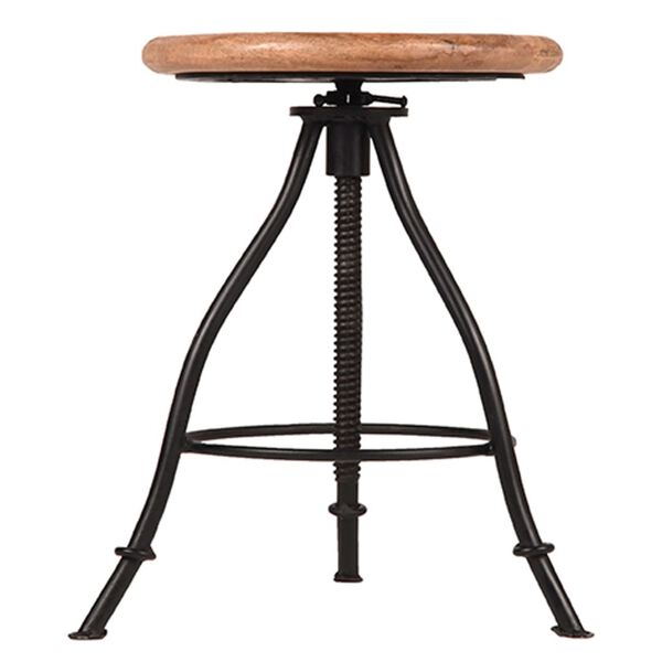 LABEL51 Stolička Jaipur 35 x 35 x 46&ndash;75 cm dřevo / čern&aacute;