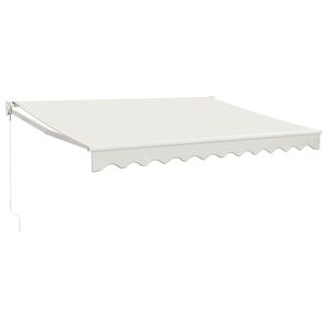 vidaXL Ručně ovl&aacute;dan&aacute; mark&yacute;za 3 x 2,5 m Kr&eacute;mov&aacute; 100% polyester