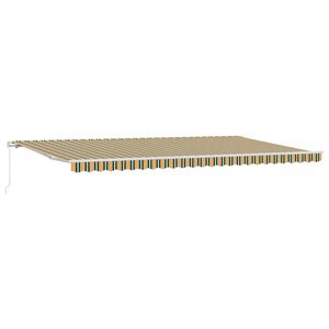 vidaXL Stahovac&iacute; mark&yacute;za V&iacute;cebarevn&yacute; 600 &times; 300 cm Polyester a hlin&iacute;k