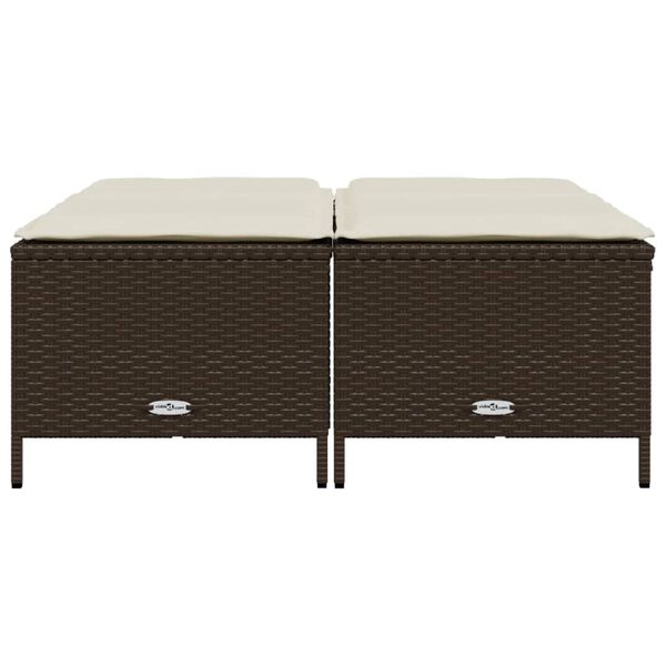 vidaXL Zahradní stoličky s poduškami 4 ks hnědé polyratan