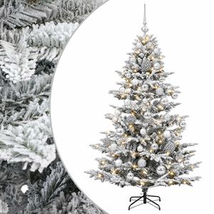 vidaXL Uměl&yacute; v&aacute;nočn&iacute; stromek s v&aacute;nočn&iacute;mi koulemi 150 cm 150 LED