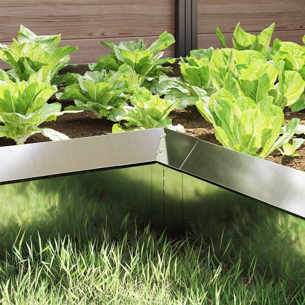 vidaXL Plaňka na &scaron;neky 4 pcs Stř&iacute;brn&aacute; 10 x 10 x 25 cm Pozinkovan&aacute; ocel