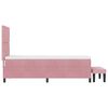 vidaXL Postel s boxspringem s matrac&iacute; s čelo Růžov&aacute; 80 x 200 cm samet