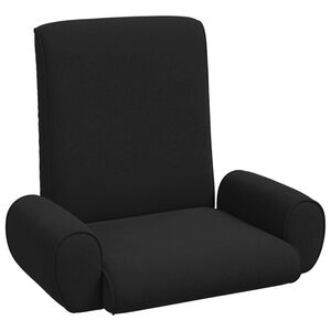 vidaXL Nastaviteln&aacute; podlahov&aacute; židle Čern&aacute; Hladk&yacute; Velvet