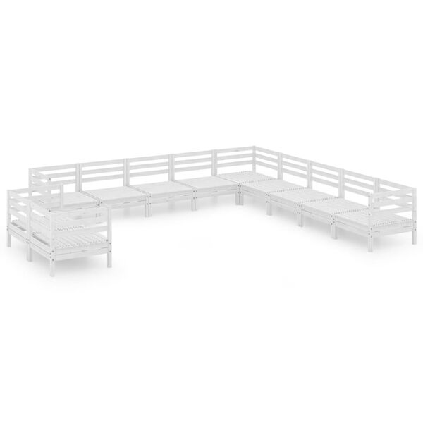 vidaXL 11d&iacute;ln&aacute; zahradn&iacute; sedac&iacute; souprava masivn&iacute; borovice b&iacute;l&aacute;