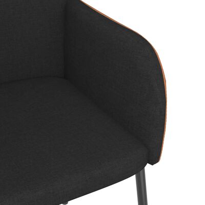 vidaXL Jídelní židle 2 ks černé textil a umělá kůže