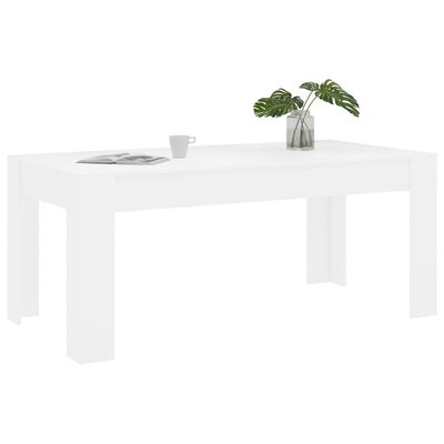 vidaXL Jídelní stůl bílý 180 x 90 x 76 cm dřevotříska
