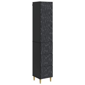 vidaXL Sada skř&iacute;něk 2 pcs Čern&aacute; 33 x 34,5 x 90 cm Kompozitn&iacute; dřevo